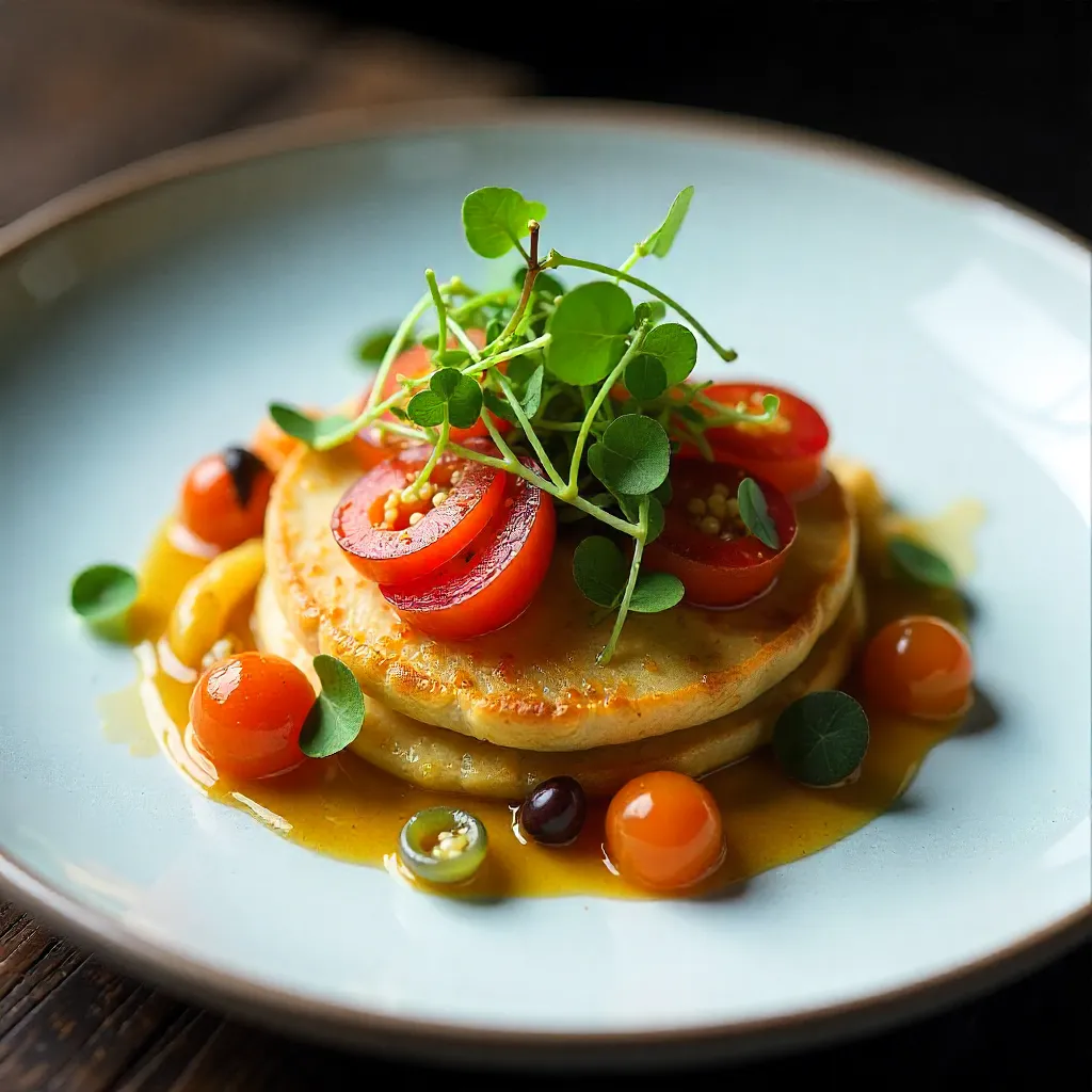 Professional culinary styling setup
